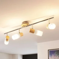 Houten spot Christoph, 4-lamps