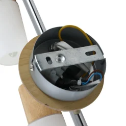 Houten spot Christoph, 3-lamps, langwerpig