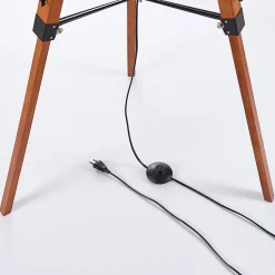 Houten vloerlamp Hilma met tripod statief