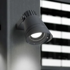 Hubble buitenspot, grijs, GU10, aluminium