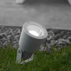 Hubble buitenspot, grijs, GU10, aluminium