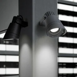 Hubble buitenspot, grijs, GU10, aluminium