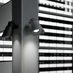 Hubble buitenspot, grijs, GU10, aluminium