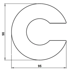 Huisnummer - letter c