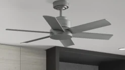 Hunter Kennicott plafondventilator zilver mat