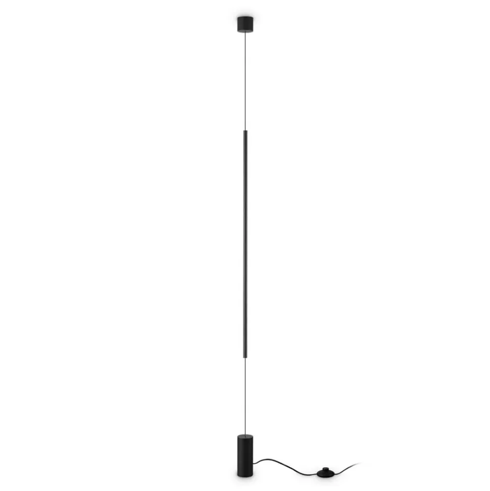 Ideal Lux Filo LED vloerlamp, zwart, metaal, 3.000 K