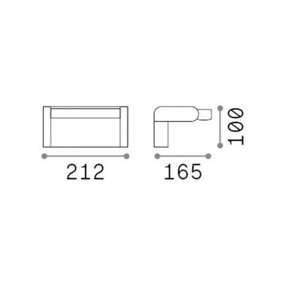 Ideal Lux LED buitenwandlamp Swipe antraciet, metaal 3.000 K