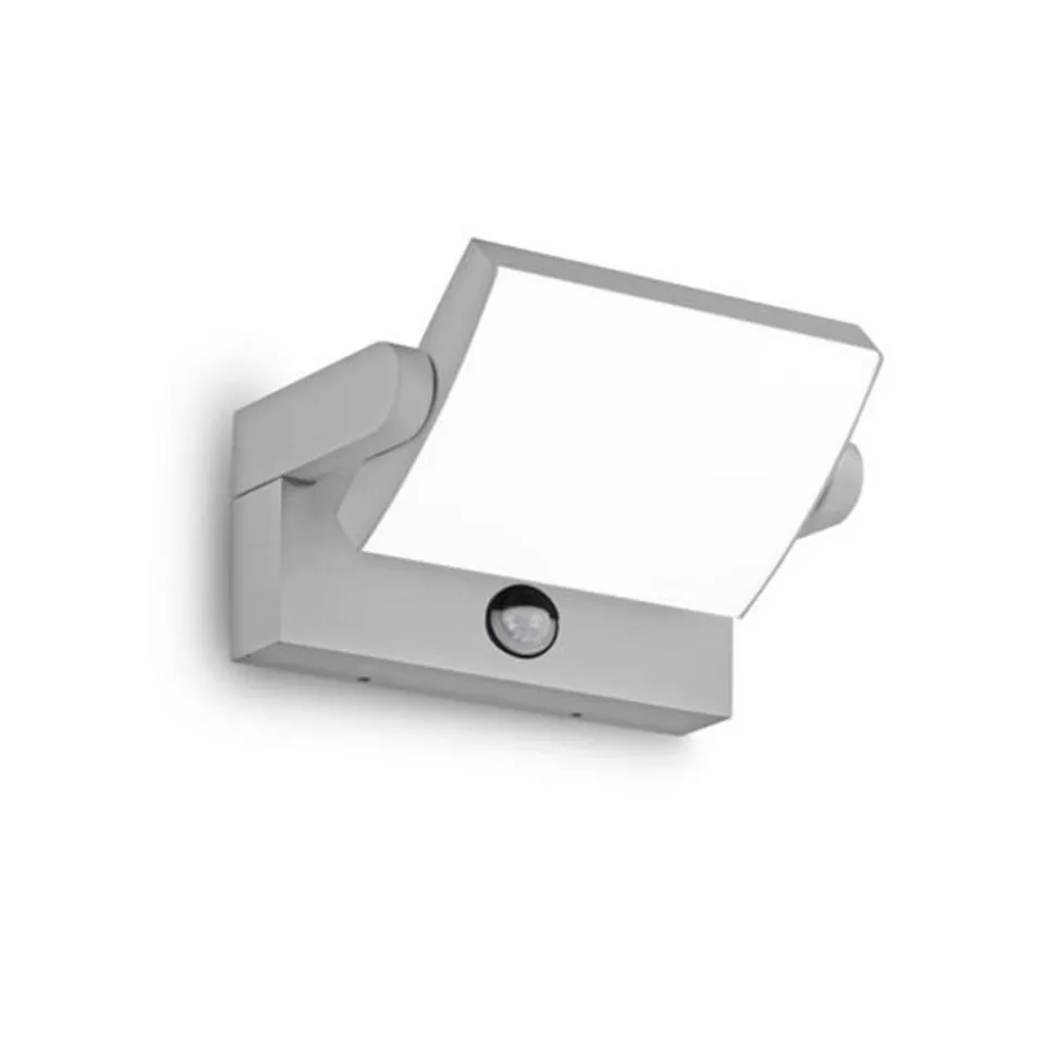 Ideal Lux LED buitenwandlamp Swipe grijs metaal 3.000K