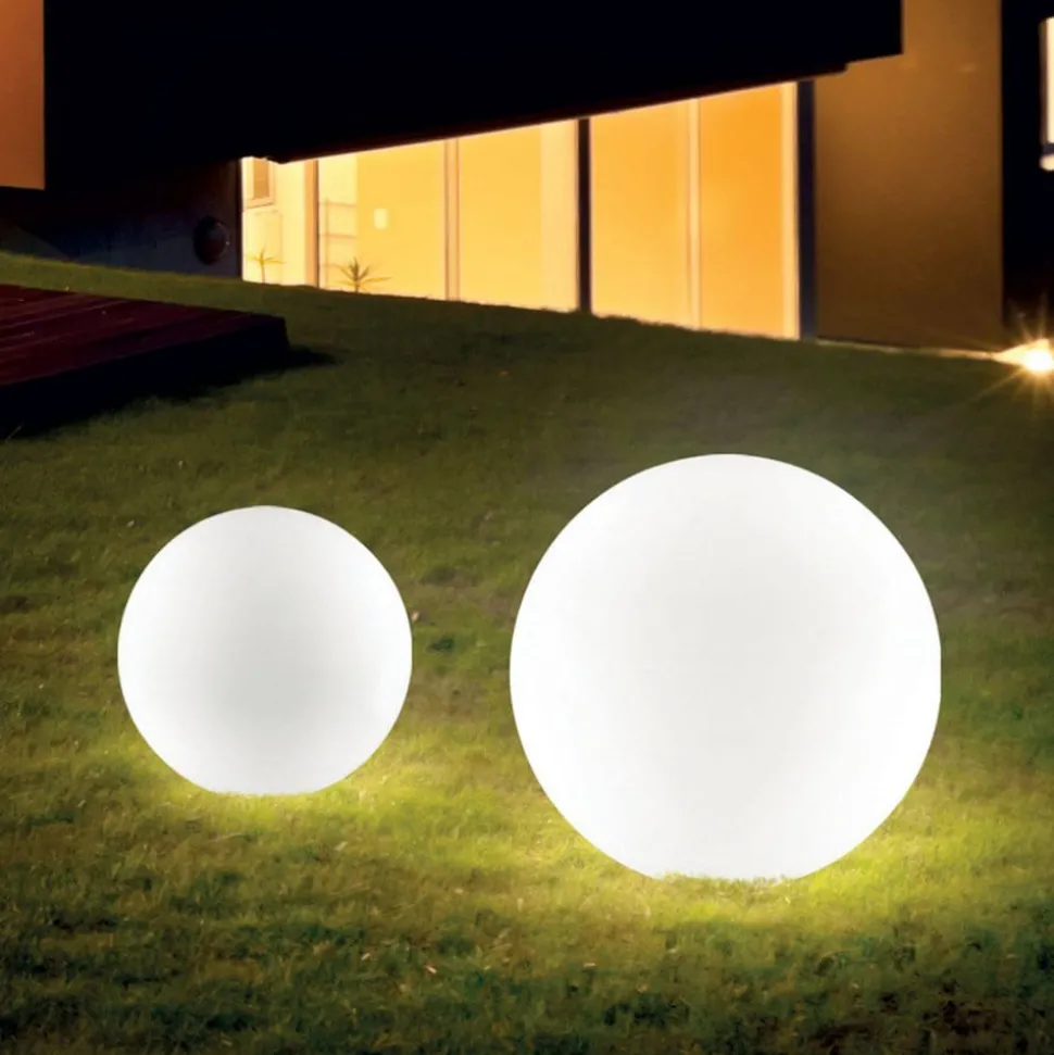 Ideal Lux Sole grondspies lamp, wit, kunststof, Ø 30 cm