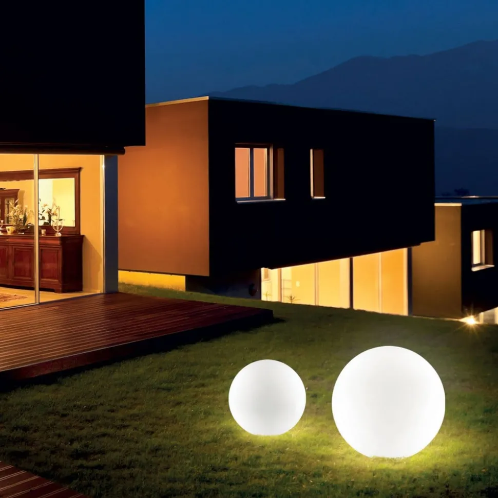 Ideal Lux Sole grondspies lamp, wit, kunststof, Ø 30 cm