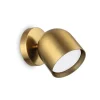 Ideal Lux wandlamp Dodo messingkleurig 1-lamp metaal Ø 8.5cm