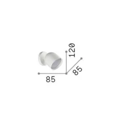 Ideal Lux wandlamp Dodo messingkleurig 1-lamp metaal Ø 8.5cm