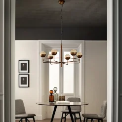 Iglù Ronde LED-kroonluchter, 7-lamps