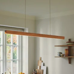 Ilgas hanglamp, hout, metaal, 3.000 K