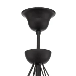 Imposante kroonluchter Bona met stoffen kappen