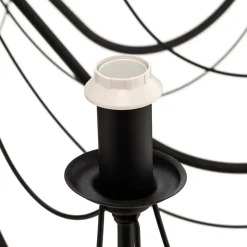 Imposante kroonluchter Bona met stoffen kappen