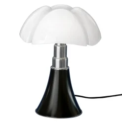 In hoogte verstelbare tafellamp PIPISTRELLO, zwart