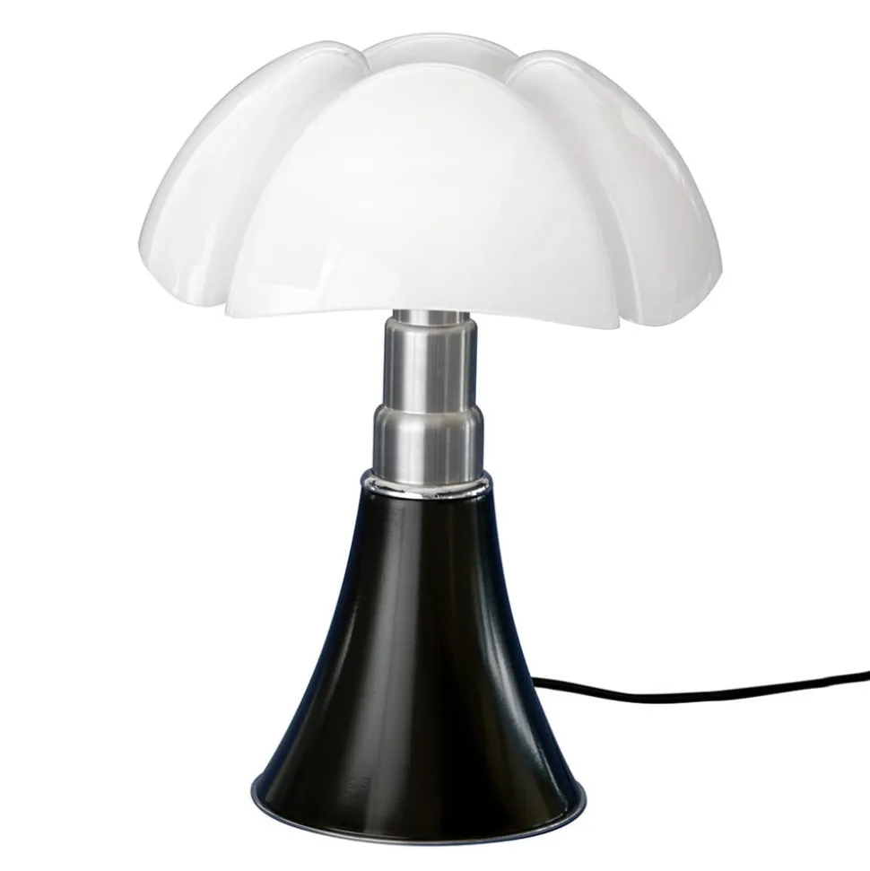 In hoogte verstelbare tafellamp PIPISTRELLO, zwart