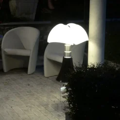 In hoogte verstelbare tafellamp PIPISTRELLO, zwart