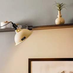In industriële look - klemlamp Pepper beige