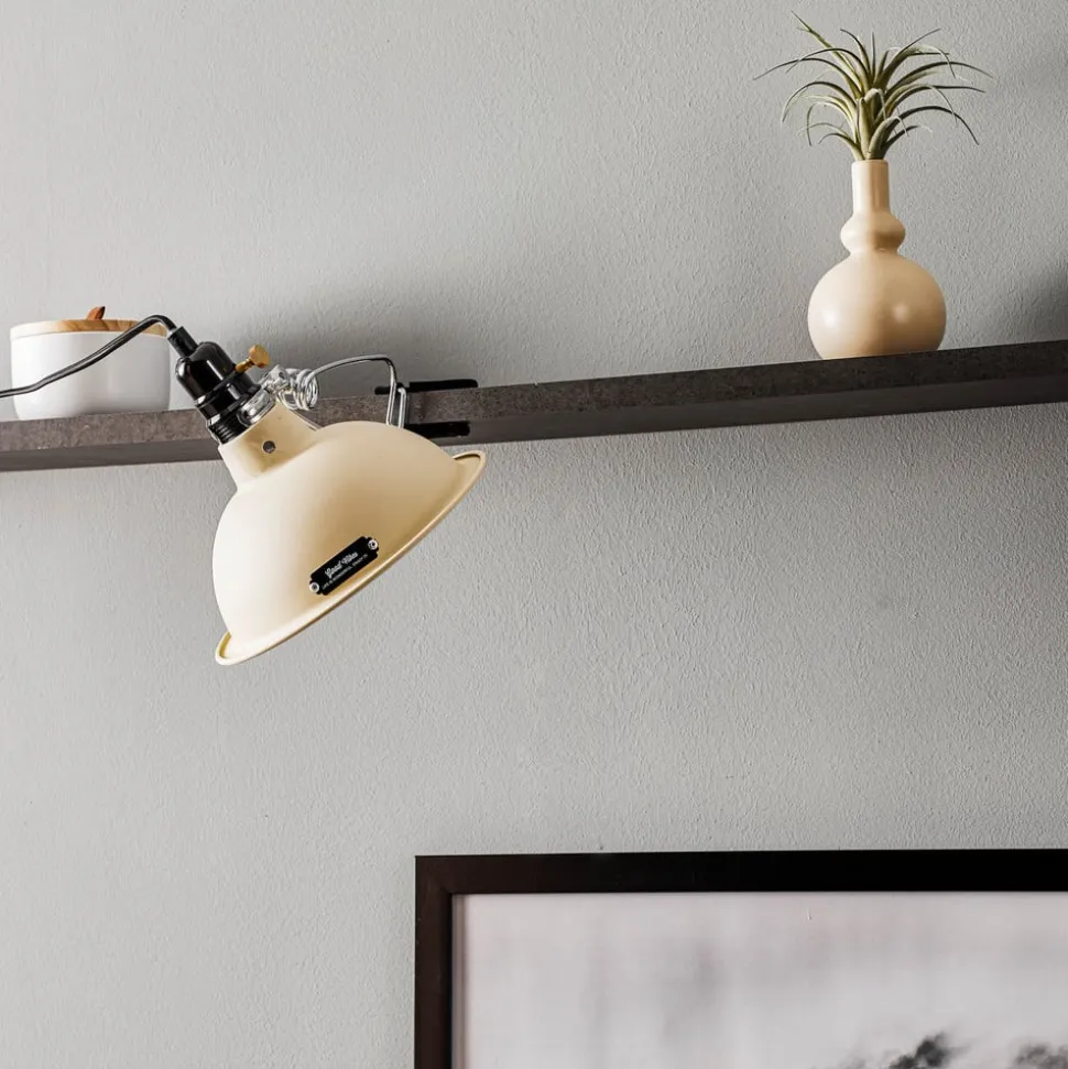 In industriële look - klemlamp Pepper beige