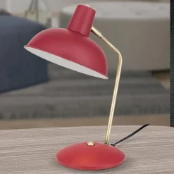 In vintage-look - tafellamp Fedra rood