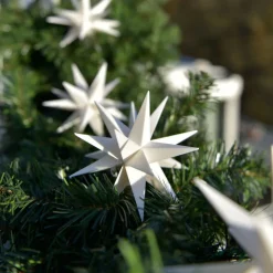 In wit - LED lichtketting met 9 sterren v. buiten