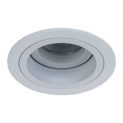 Inbouwlamp Akron, instelbaar, rond, wit