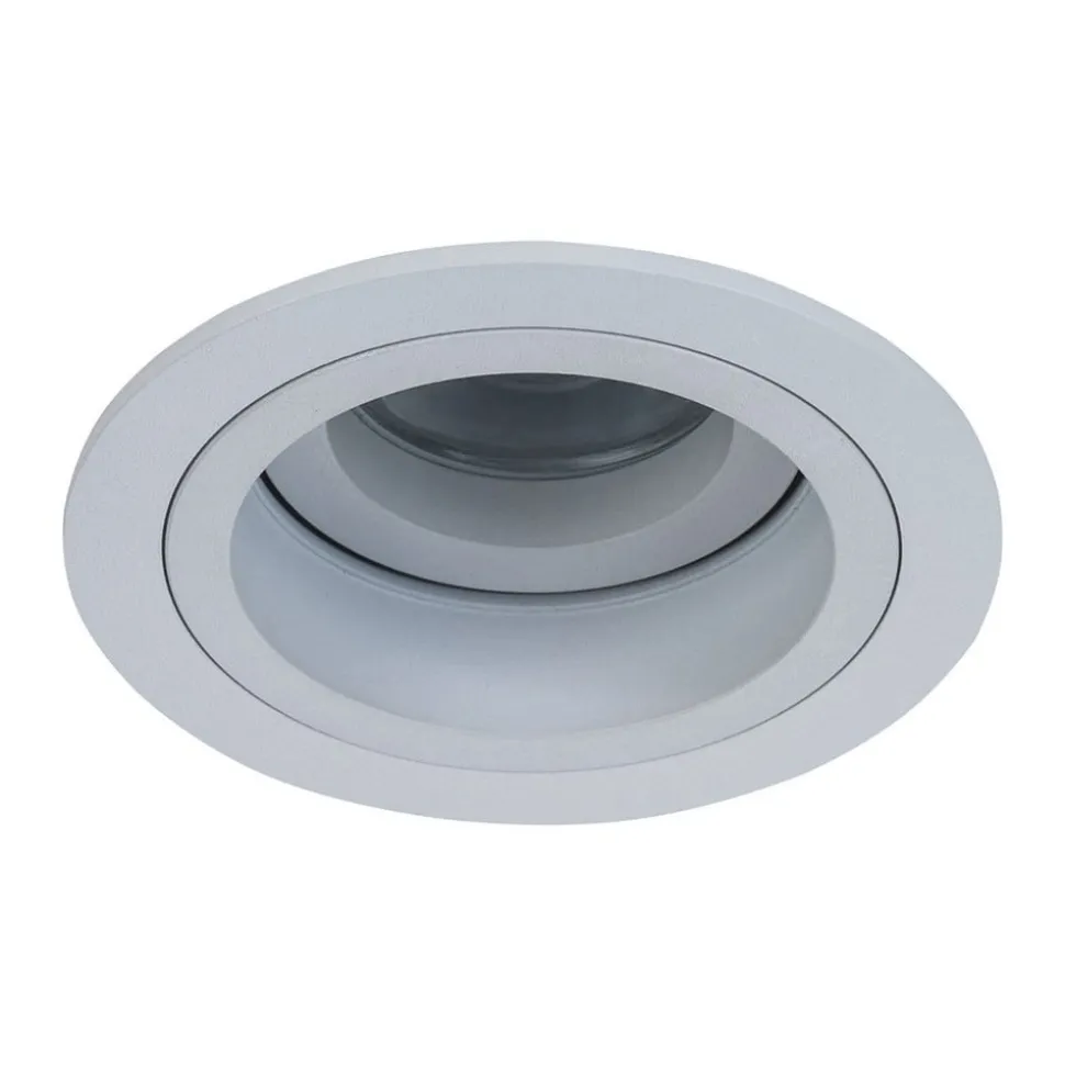 Inbouwlamp Akron, instelbaar, rond, wit