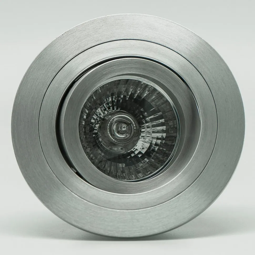 Inbouwlamp Básico, rond, aluminium