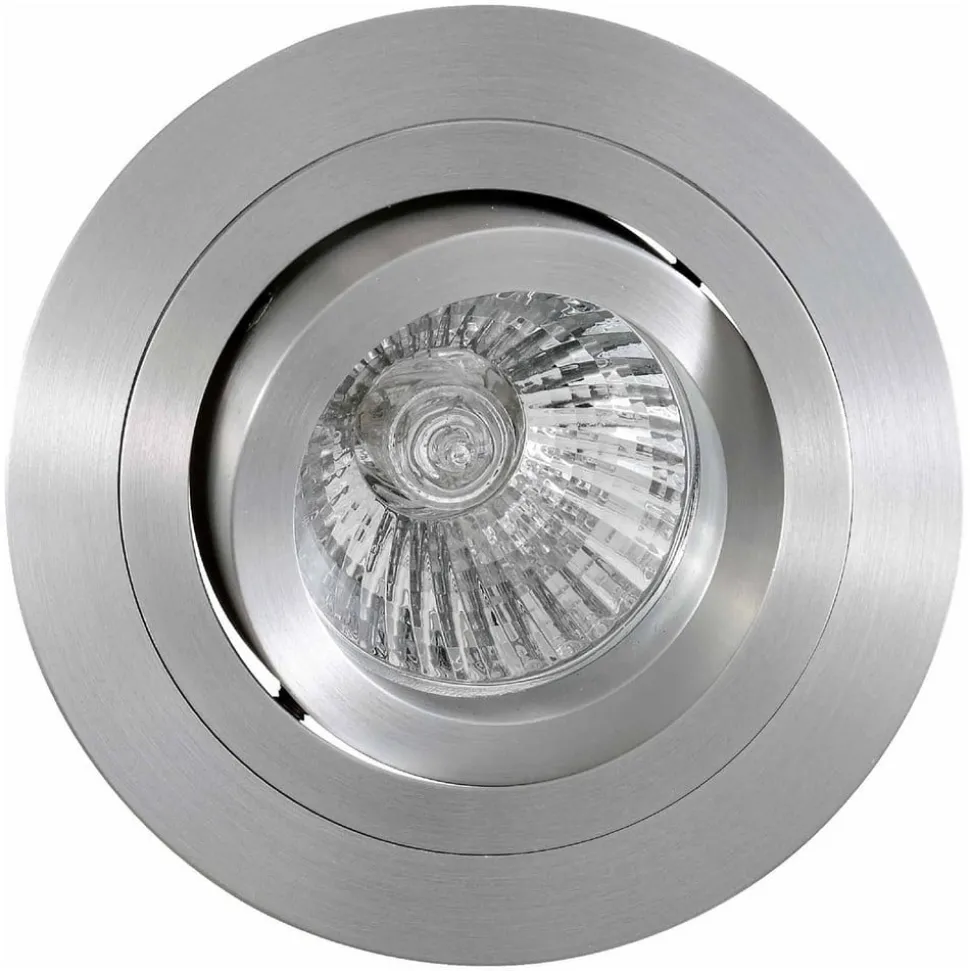Inbouwlamp Básico, rond, aluminium