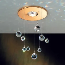 Inbouwlamp Feng Shui met Swarovski elementen goud