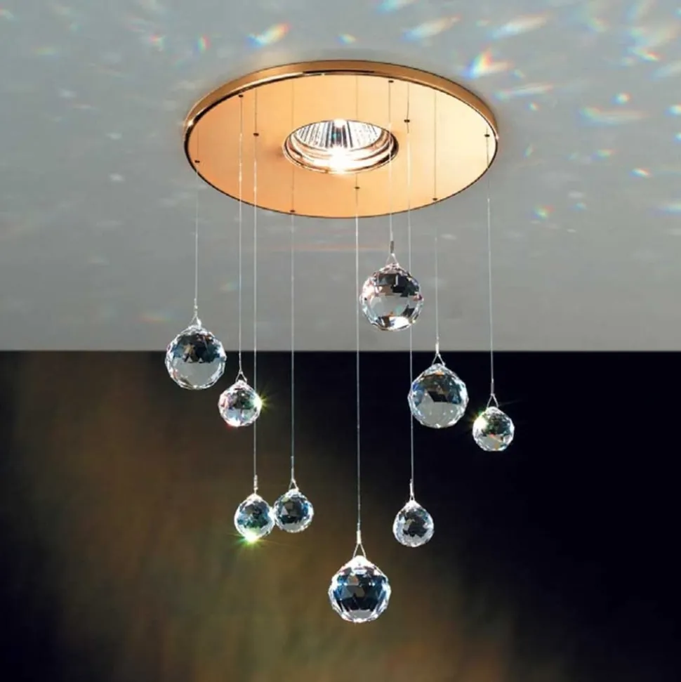 Inbouwlamp Feng Shui met Swarovski elementen goud