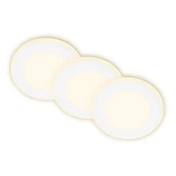 Inbouwlamp Gima, wit, 3.000 K, set van 3