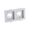 Inbouwlamp Grid Two, 2-lamps, wit, 18,5x10 cm, aluminium, GU10