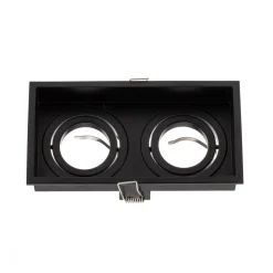 Inbouwlamp Hyde, 2-lamps draaibaar in zwart