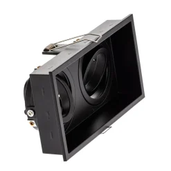 Inbouwlamp Hyde, 2-lamps draaibaar in zwart