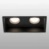Inbouwlamp Hyde, 2-lamps IP44 in zwart