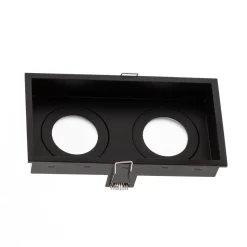 Inbouwlamp Hyde, 2-lamps IP44 in zwart