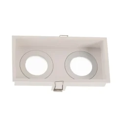 Inbouwlamp Hyde, 2-lamps IP44 in wit