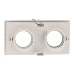 Inbouwlamp Hyde, 2-lamps IP44 in wit