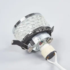 Inbouwlamp Iwen, chroom met kristallen