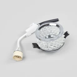 Inbouwlamp Iwen, chroom met kristallen