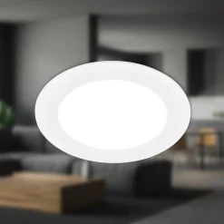 Inbouwlamp Jeft, Ø 17 cm, wit, 4000K, dimbaar