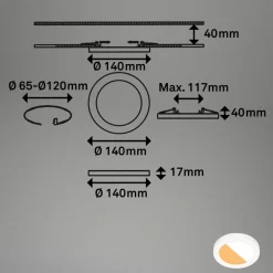 Inbouwlamp LED 7609 3.000K/4.000K Ø 14 cm