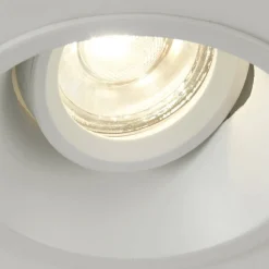 Inbouwlamp Slim Trim, wit, Ø 9,4 cm, IP20, aluminium, GU10