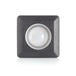 Inbouwlamp Teresa hoekig zwart/frosted 3.000K