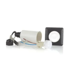 Inbouwlamp Teresa hoekig zwart/frosted 3.000K