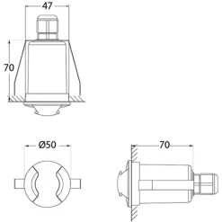 Inbouwlamp Teresa L2 zwart/frosted 3.000K