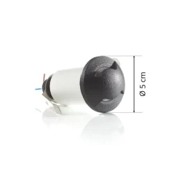 Inbouwlamp Teresa L2 zwart/frosted 3.000K